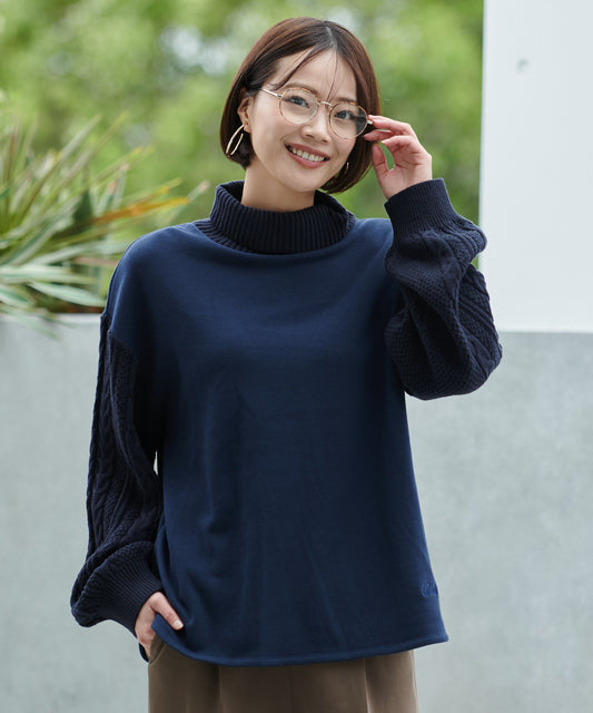 Arnold Palmer 【残り2点】裏フリース ニットドッキングプルオーバー