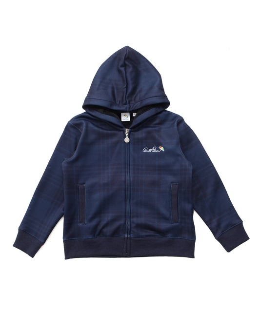 Arnold Palmer ピーチ裏シャギー チェックプリント ジップパーカー【キッズ】