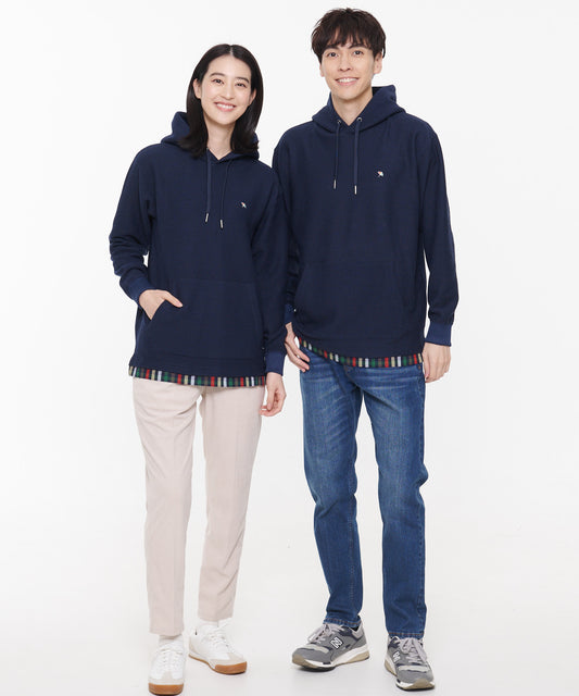 Arnold Palmer パーマーチェックレイヤード シェアスウェットフーディ