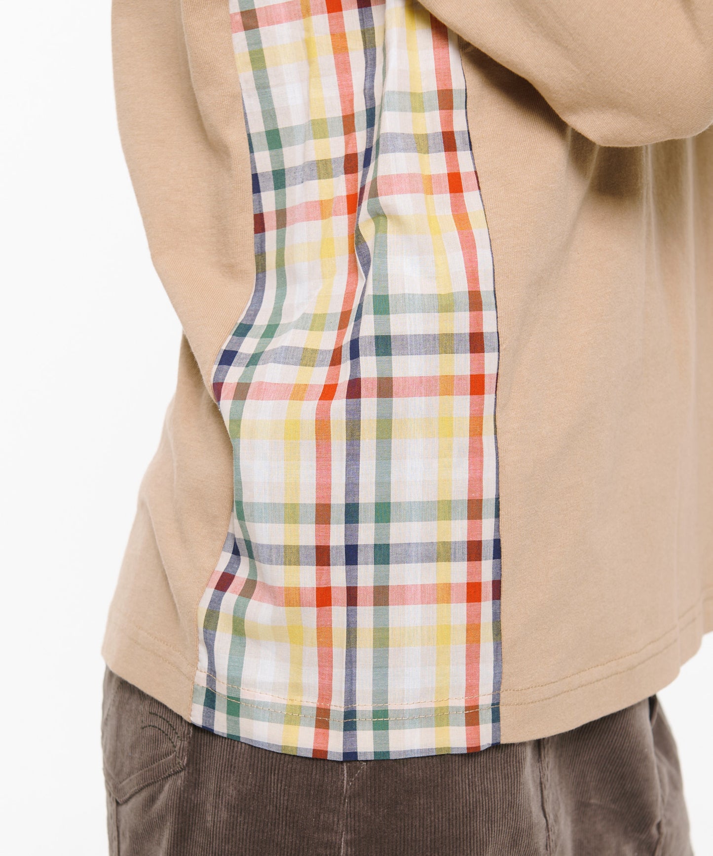 パーマーチェックドッキング シェアロングスリーブTシャツ