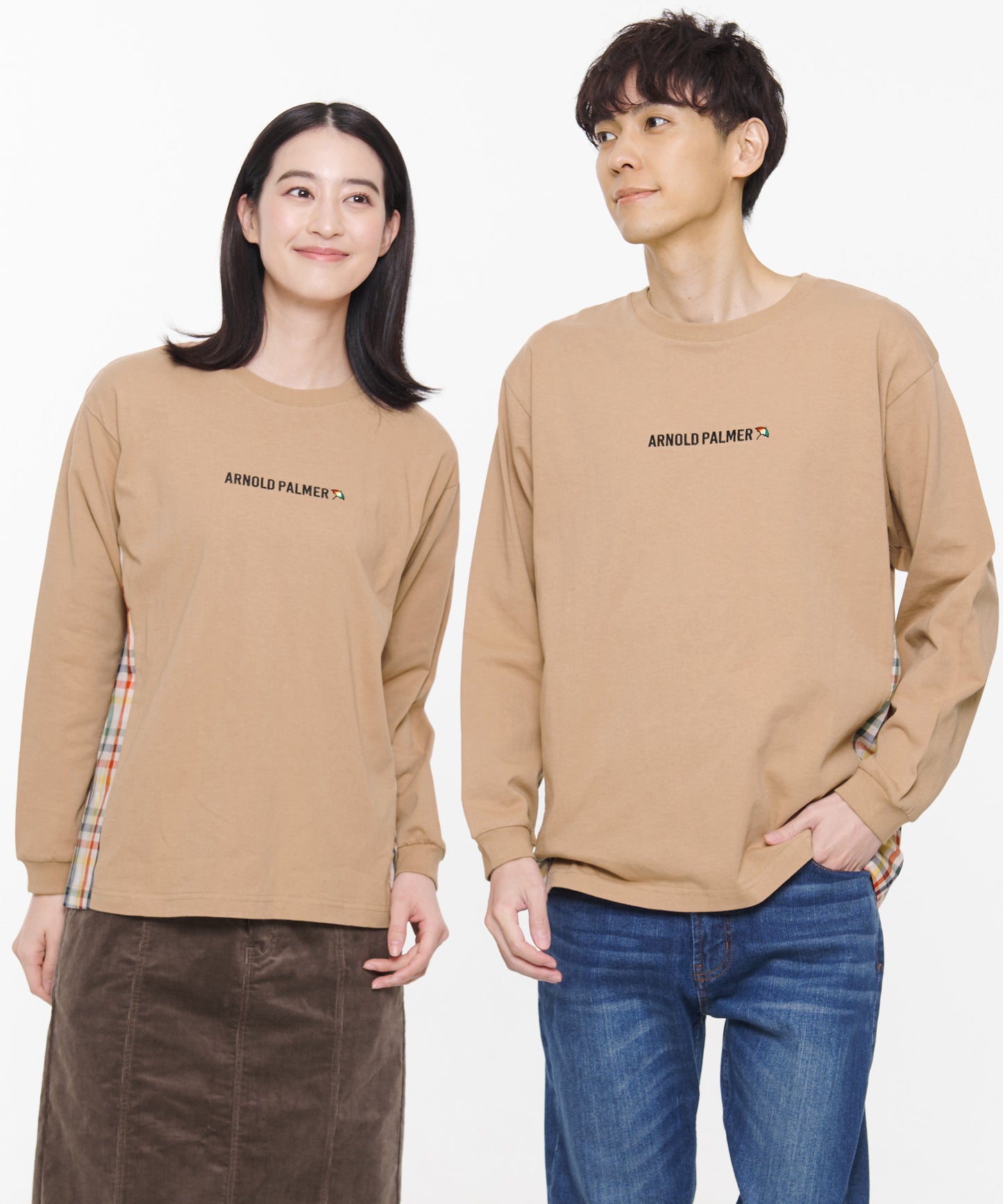 【残り1点】パーマーチェックドッキング シェアロングスリーブTシャツ