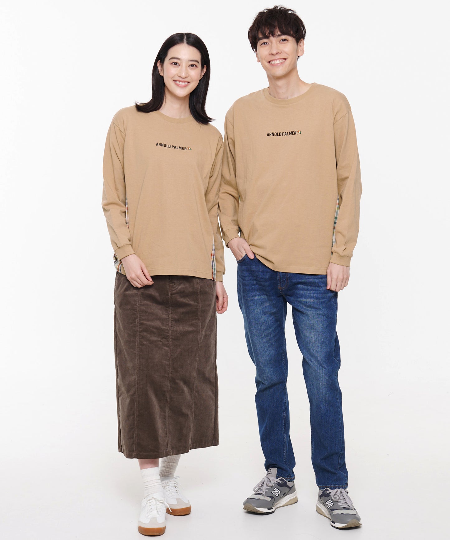 パーマーチェックドッキング シェアロングスリーブTシャツ