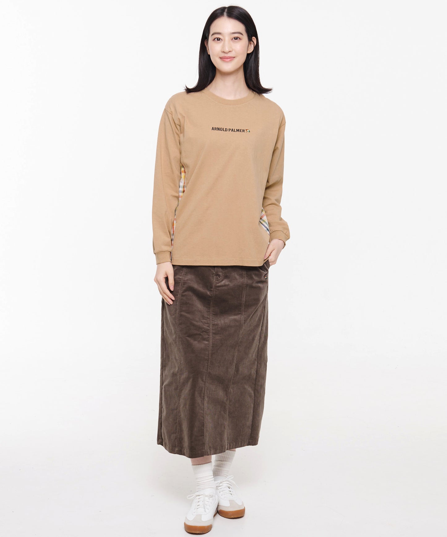 パーマーチェックドッキング シェアロングスリーブTシャツ