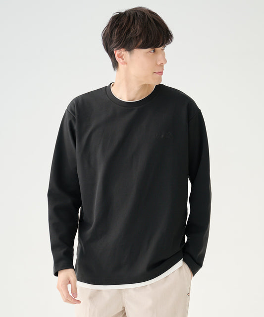 Arnold Palmer 梨地起毛 フェイクレイヤード ロングスリーブTシャツ