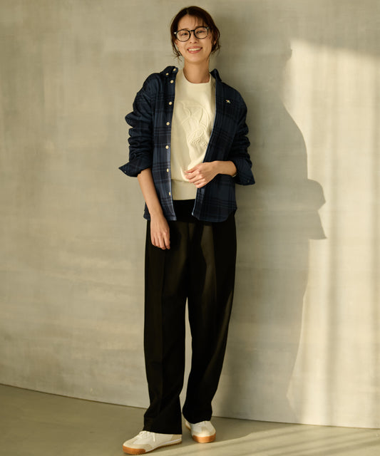 Arnold Palmer チェック裏シャギー長袖シェアシャツ