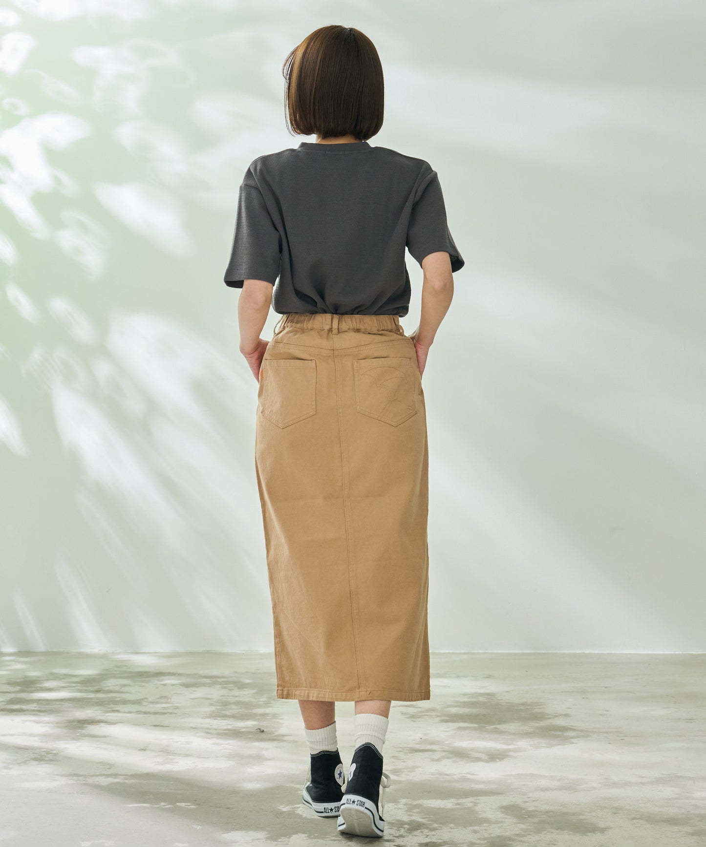 【予約アイテム】ハニカムワッフル シェア ヘンリーネックTシャツ