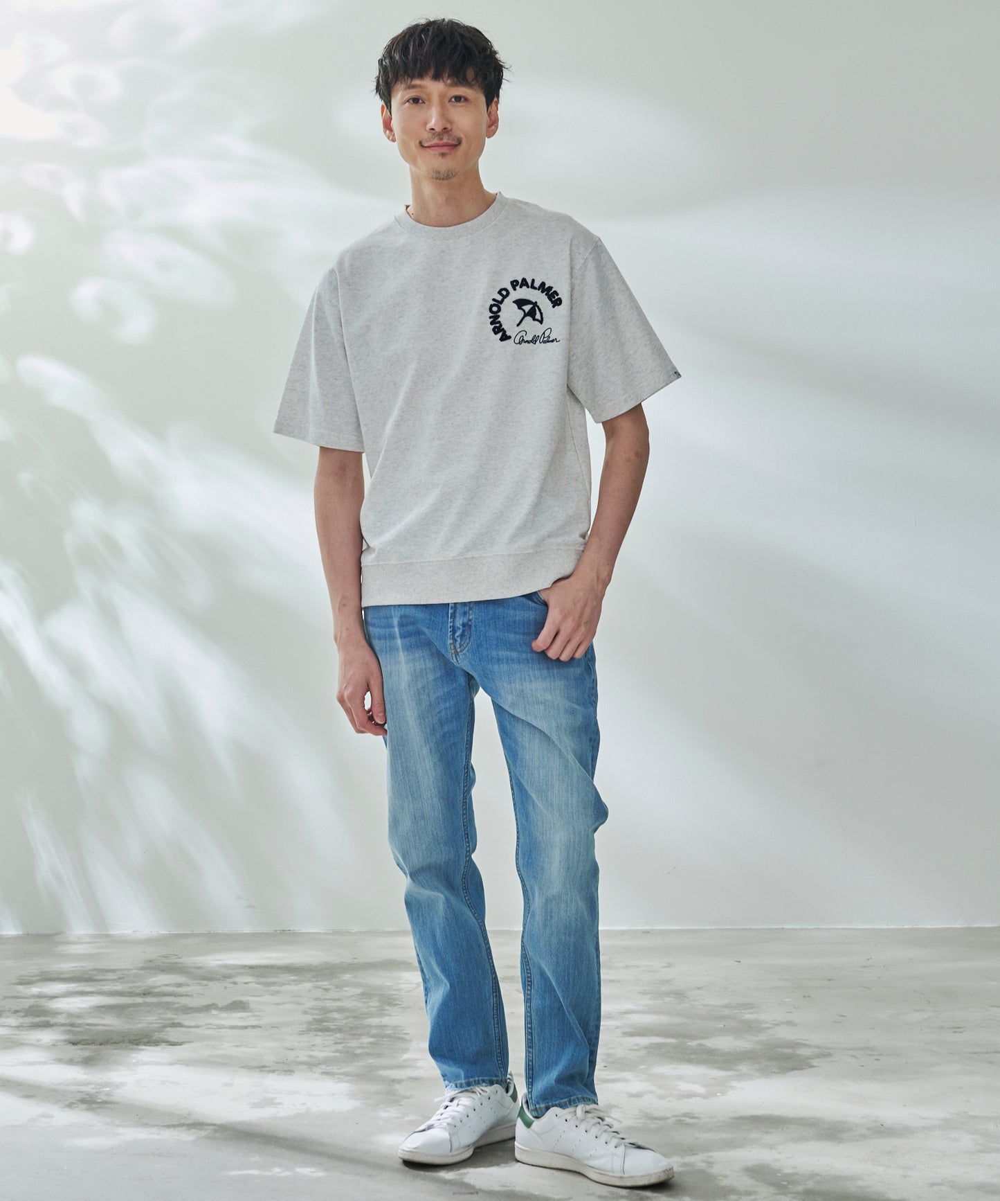ライトスウェット シェア サガラ刺繍Tシャツ
