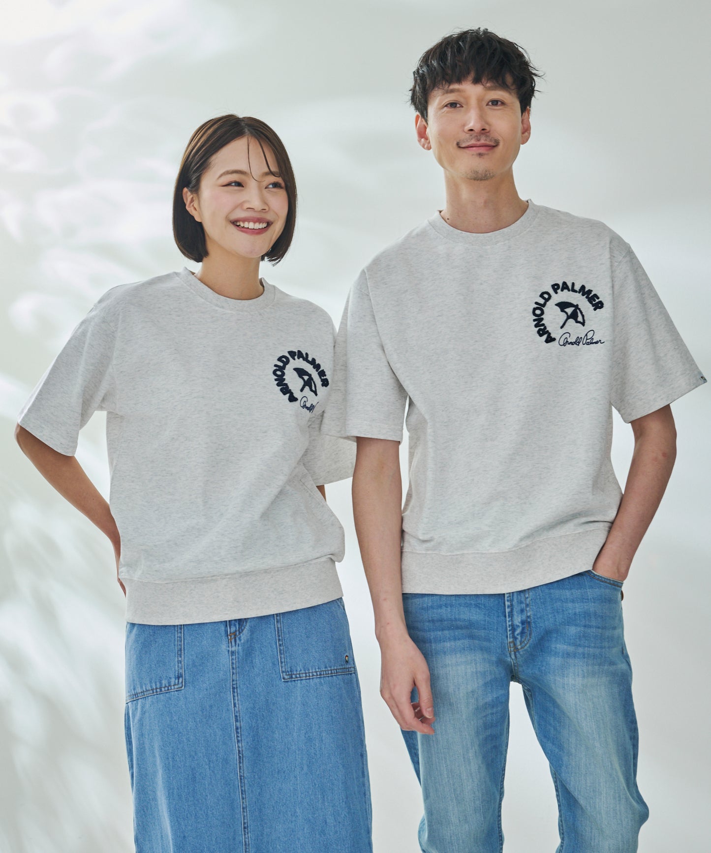 ライトスウェット シェア サガラ刺繍Tシャツ