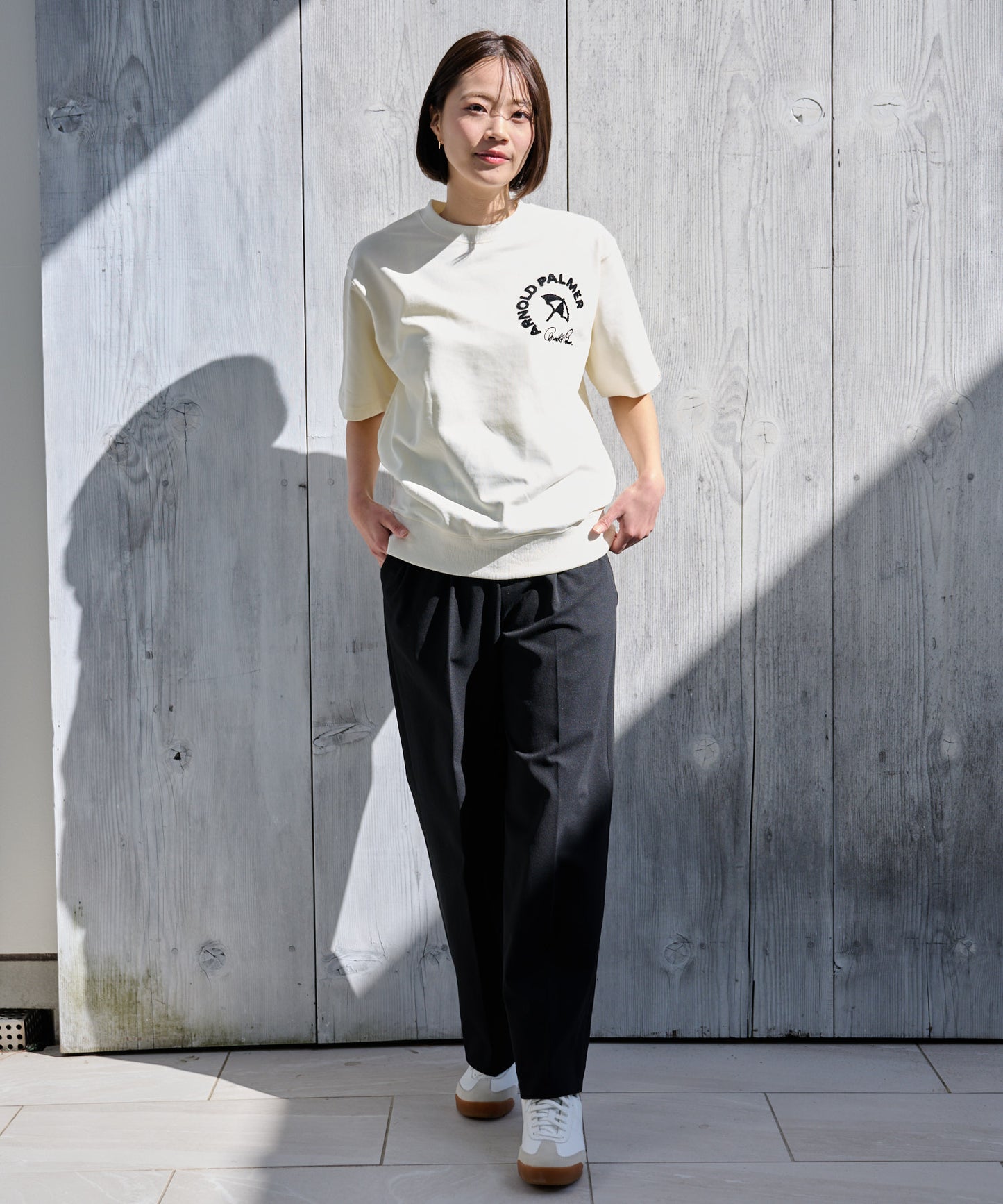 ライトスウェット シェア サガラ刺繍Tシャツ