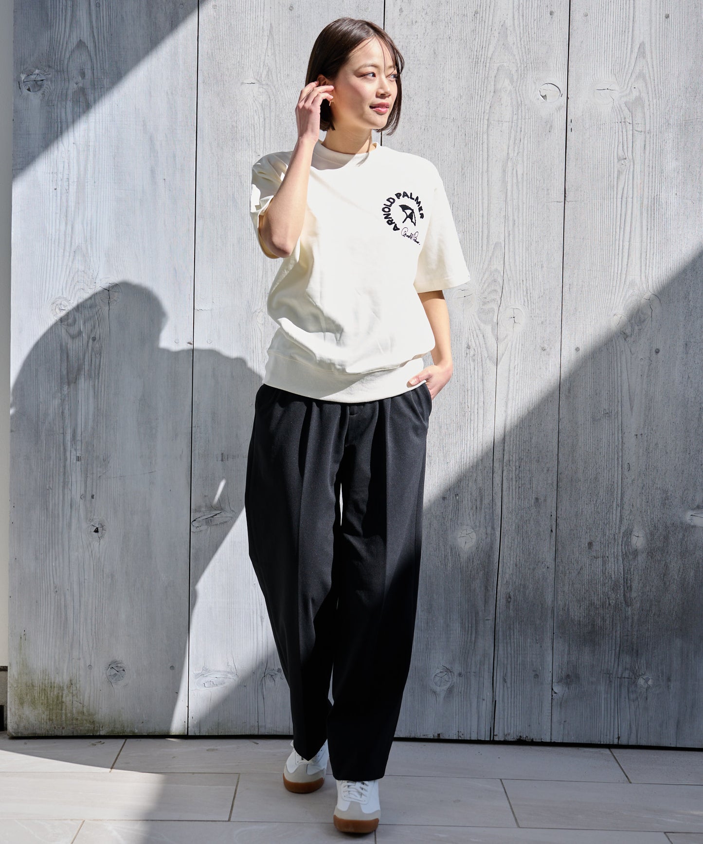 ライトスウェット シェア サガラ刺繍Tシャツ