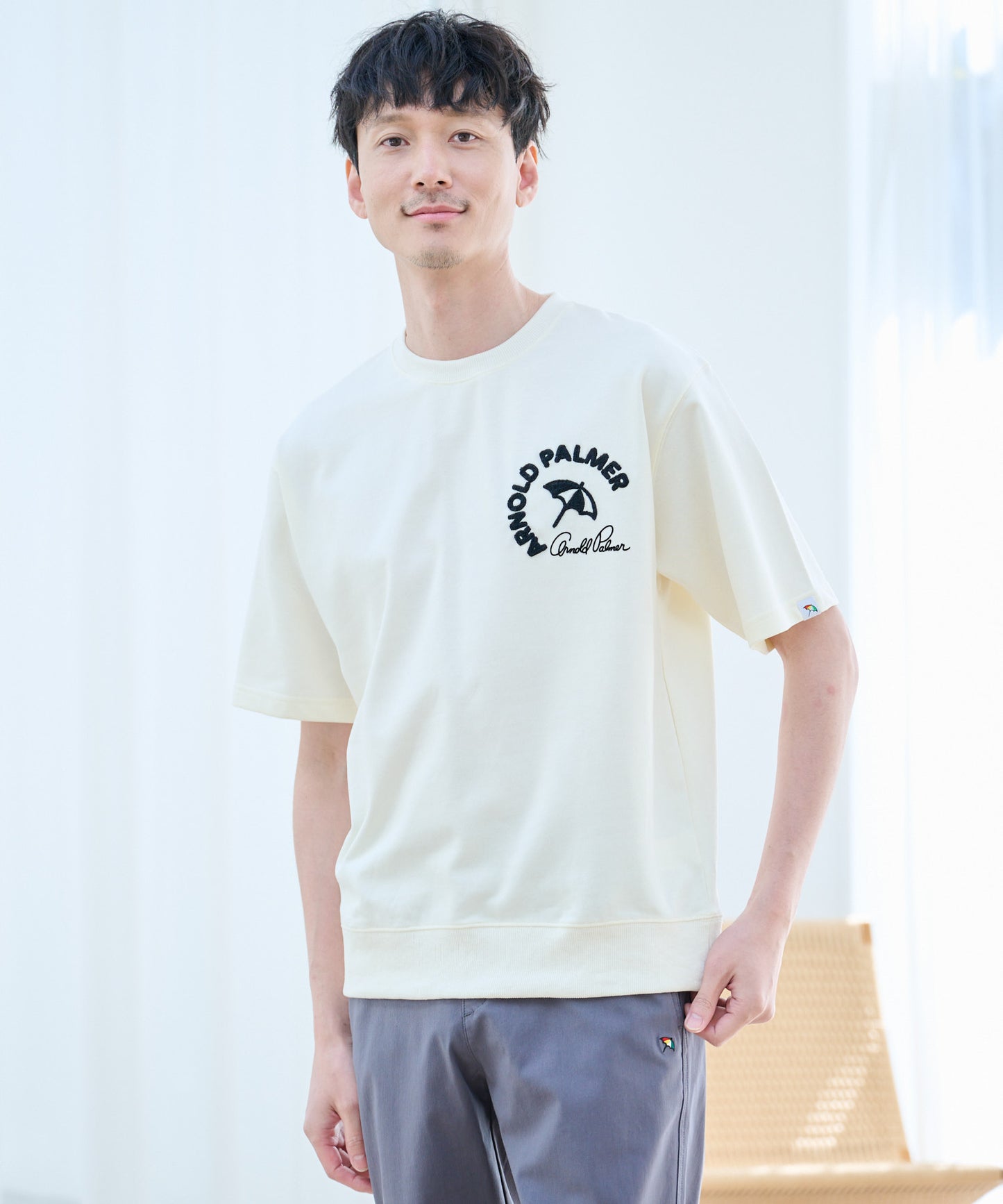ライトスウェット シェア サガラ刺繍Tシャツ