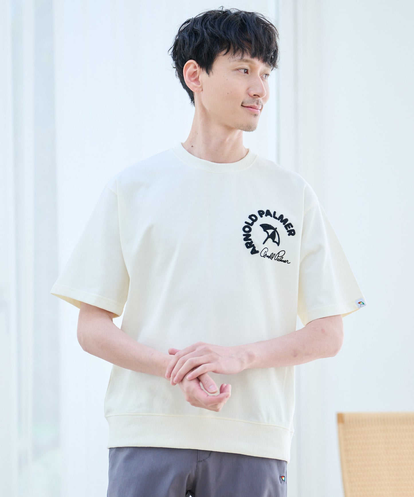 ライトスウェット シェア サガラ刺繍Tシャツ
