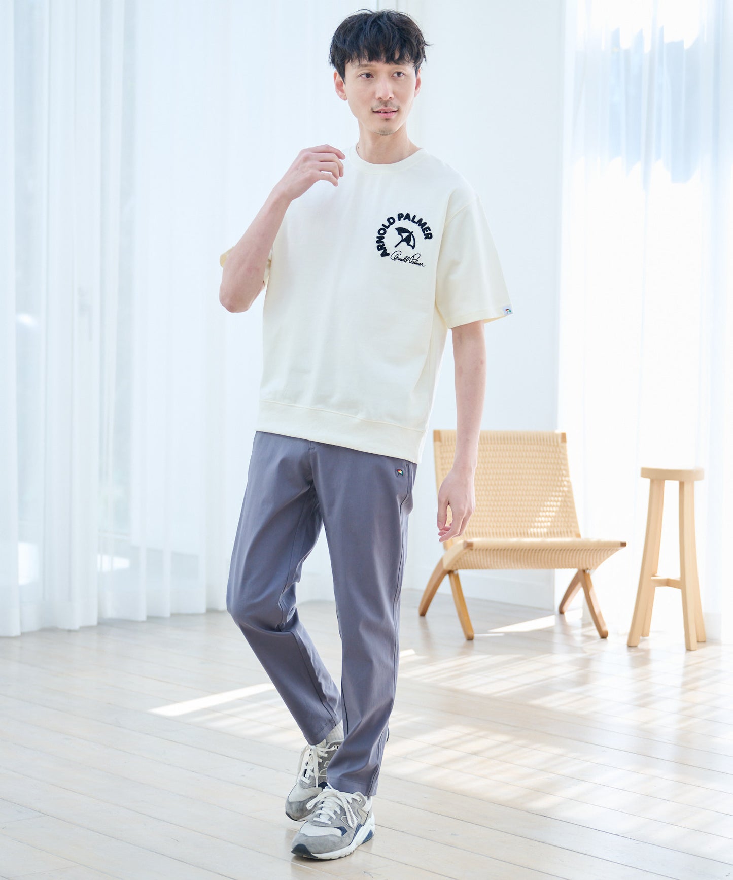 ライトスウェット シェア サガラ刺繍Tシャツ