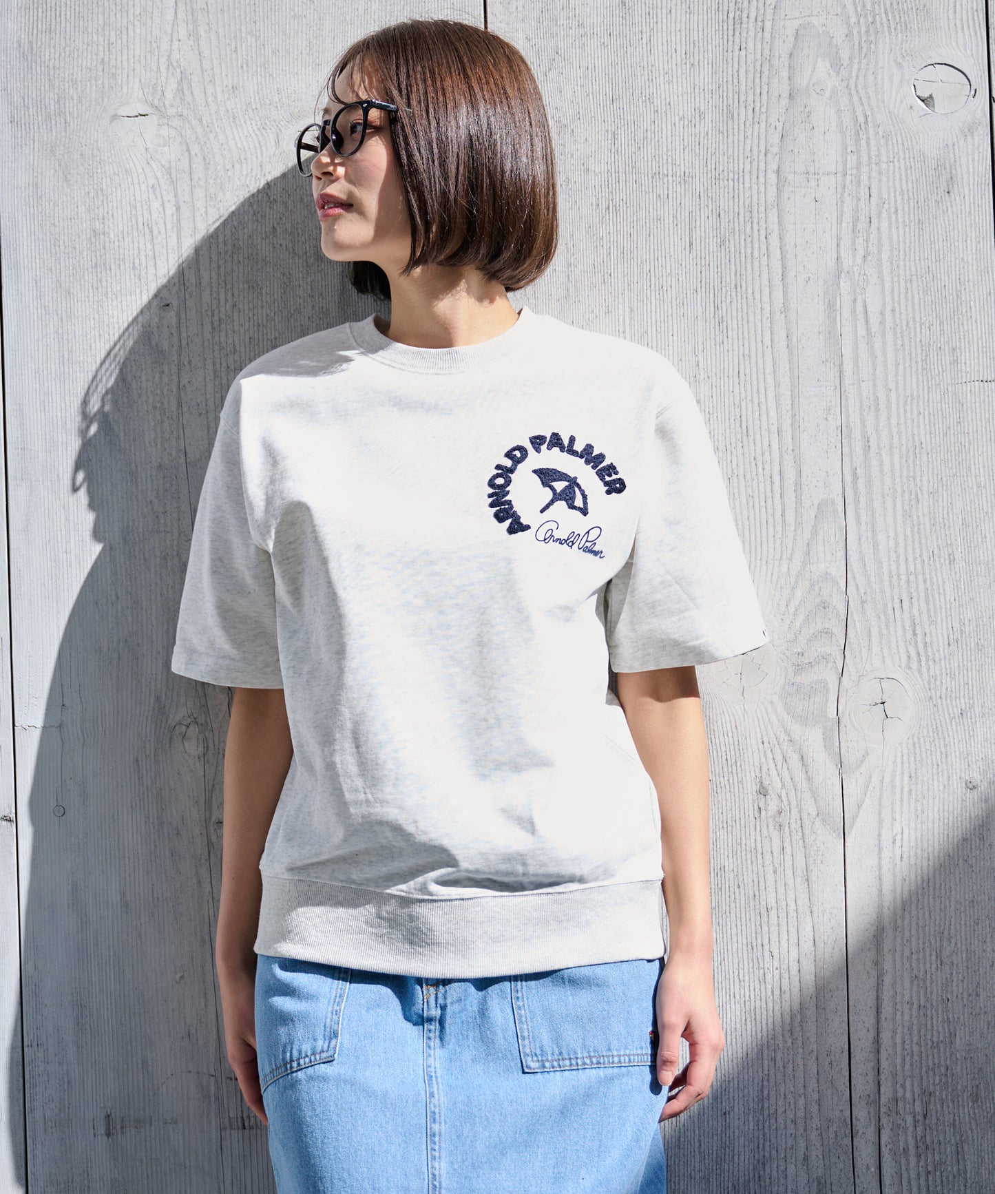 ライトスウェット シェア サガラ刺繍Tシャツ