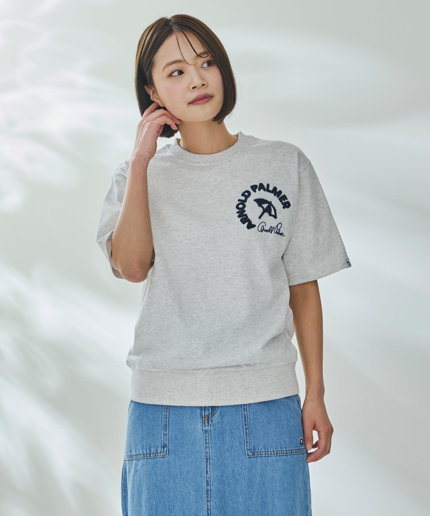 ライトスウェット シェア サガラ刺繍Tシャツ