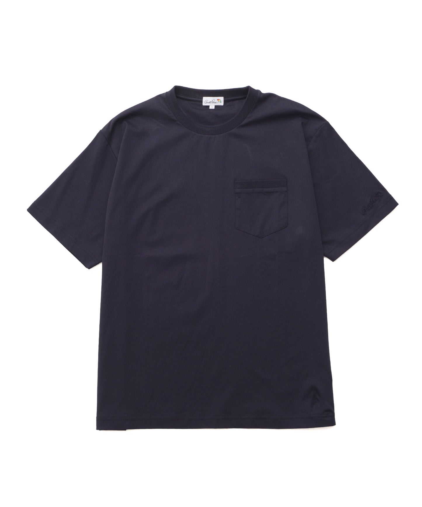 GIZAコットン ジャガードリブTシャツ