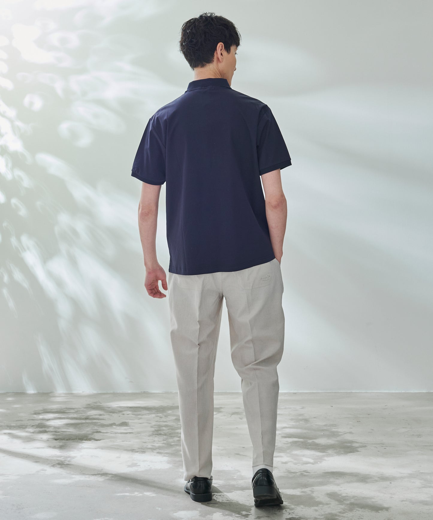 【TIME SALE】GIZAコットン ジャガードリブポロシャツ
