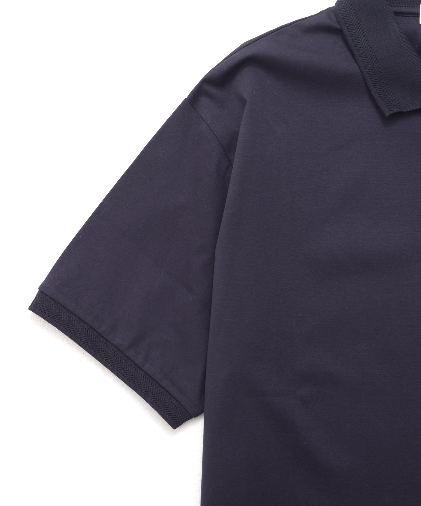 【TIME SALE】GIZAコットン ジャガードリブポロシャツ