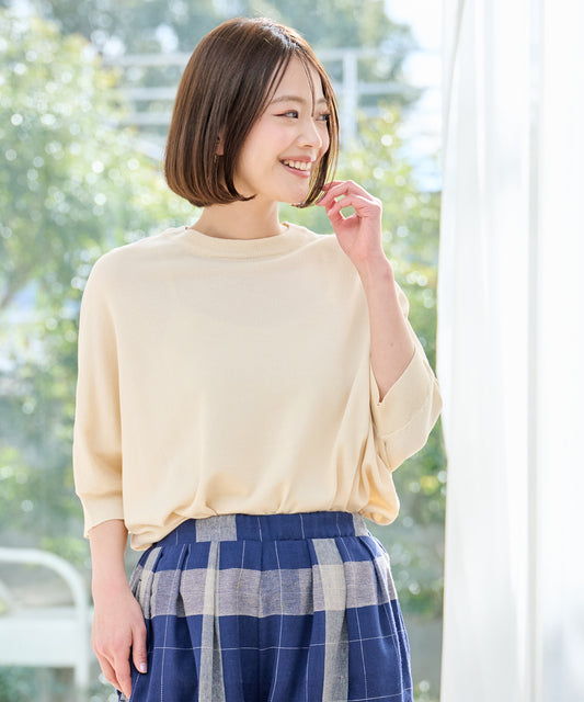 Arnold Palmer リネンタッチエアリ―ニットプルオーバー