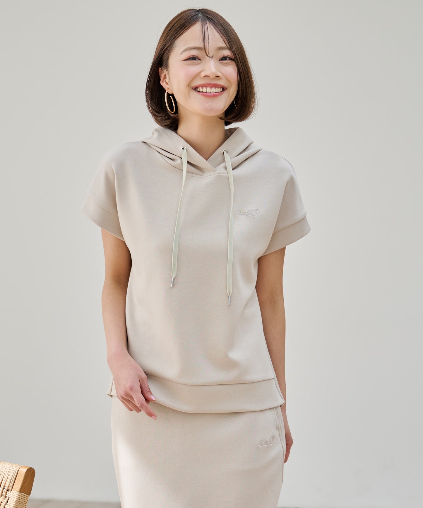 【TIME SALE】【残り1点】フレンチスリーブパーカー