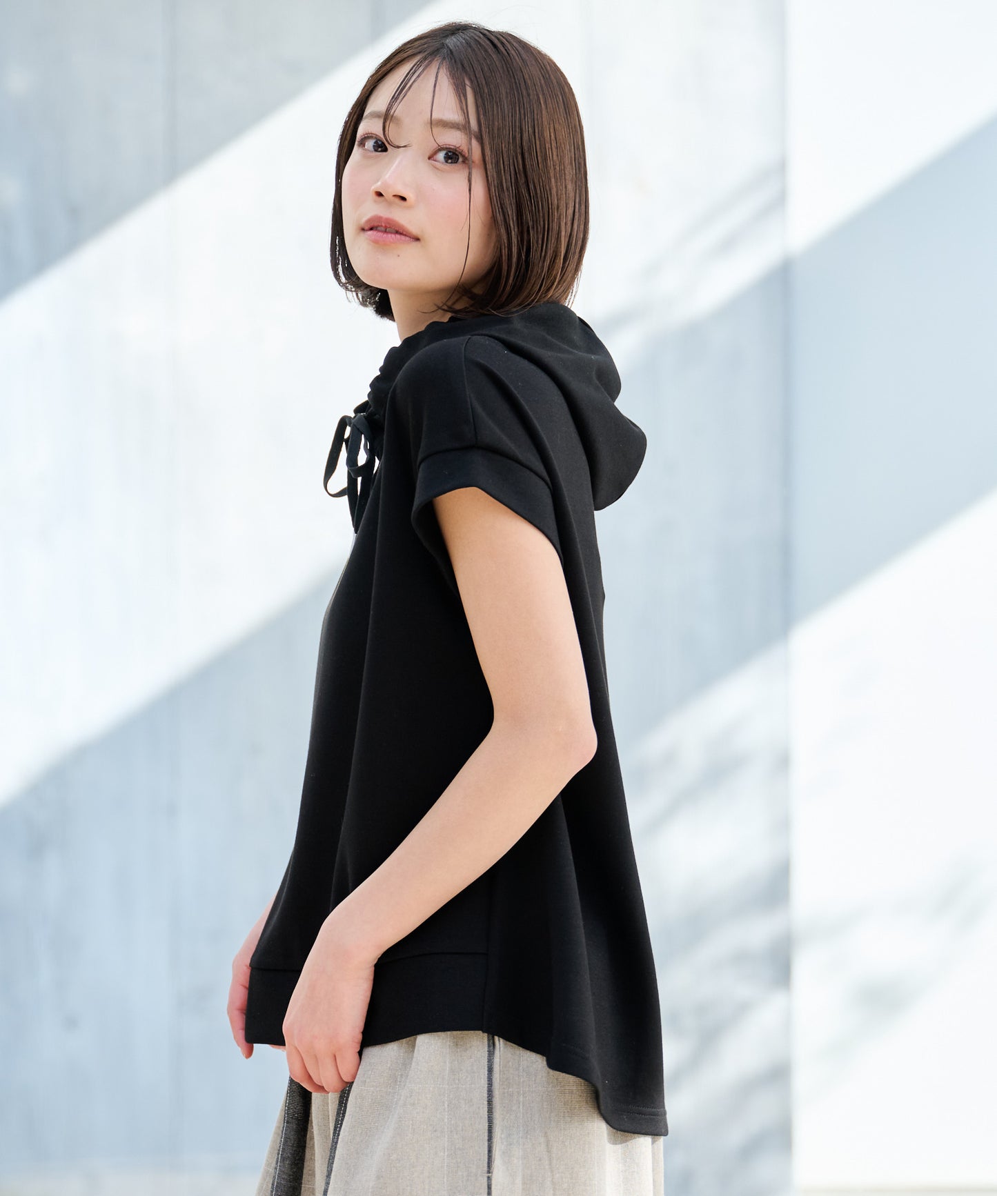 【TIME SALE】【残り1点】フレンチスリーブパーカー