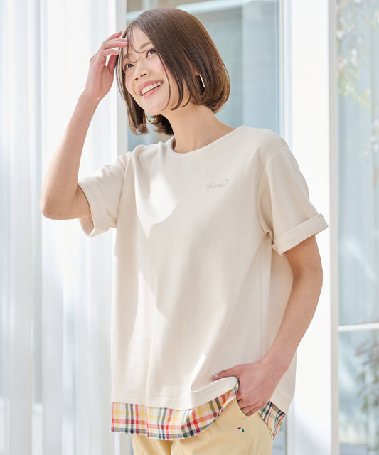 Arnold Palmer バックパーマーチェックヘムドッキングプルオーバー