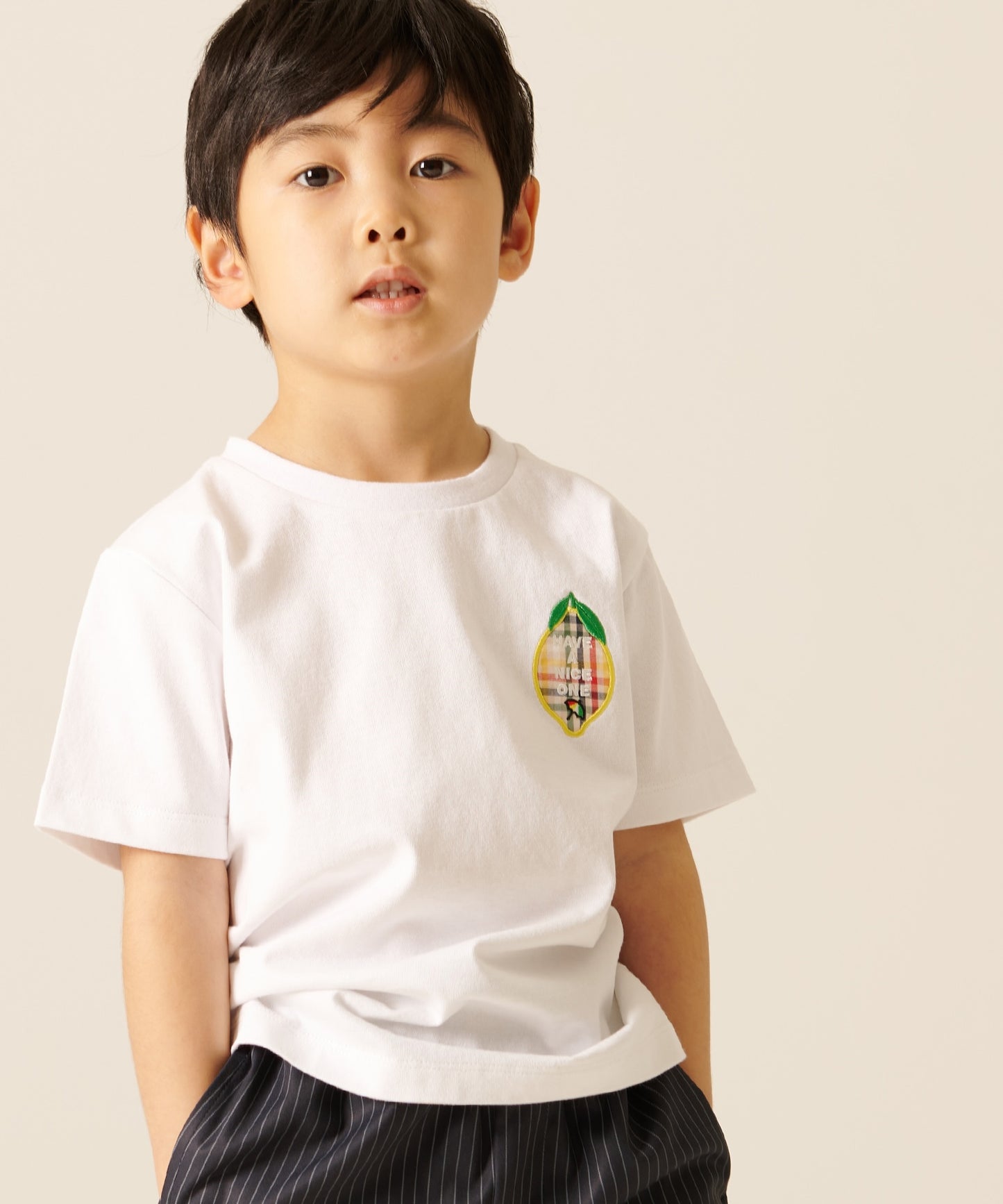 レモンモチーフTシャツ【キッズ】