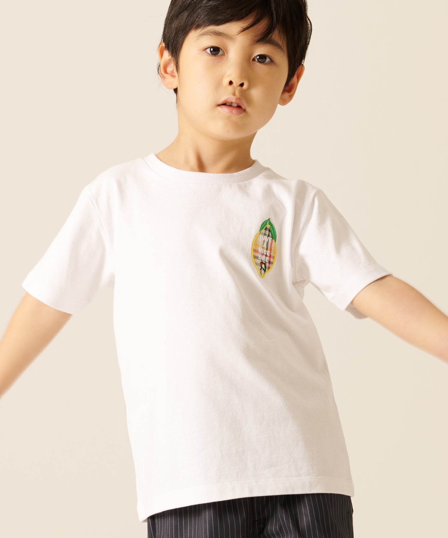 レモンモチーフTシャツ【キッズ】