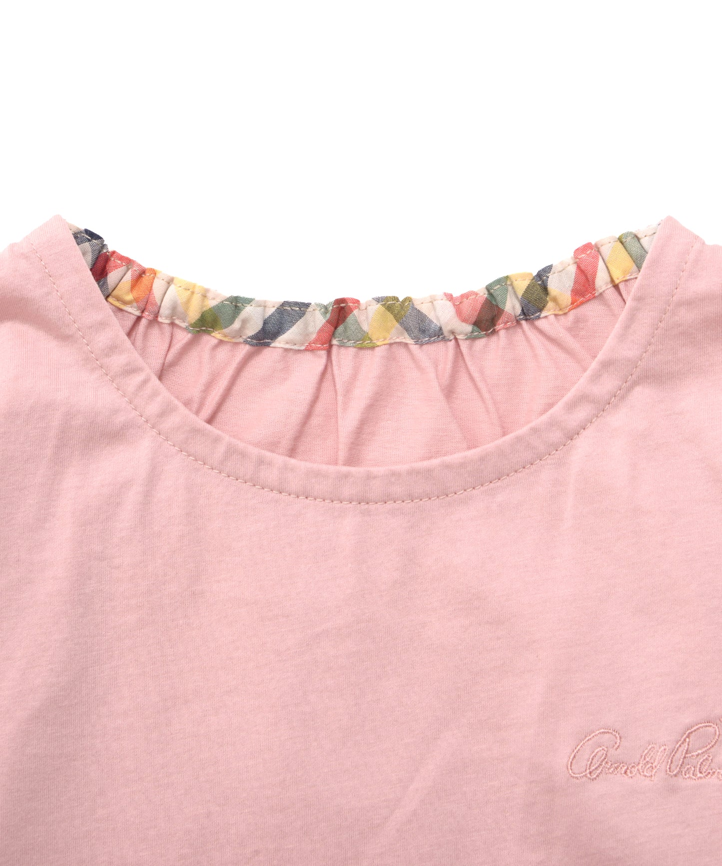 さらラクカットソー パーマーヘムパイピングTシャツ【キッズ】