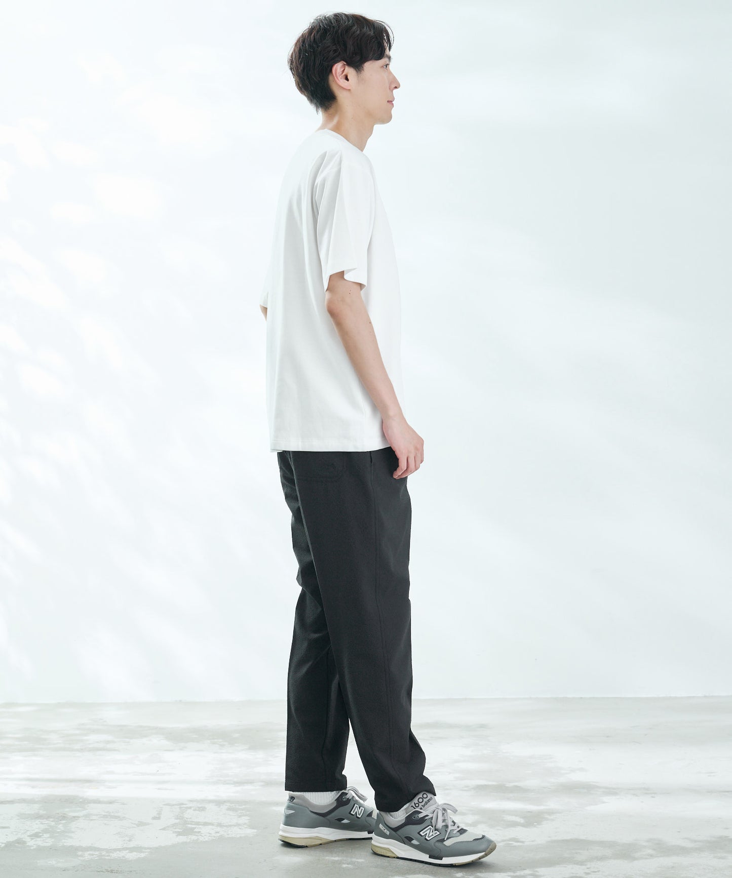 【汗染み防止】シルケットモクロディ シェア ロゴ刺繍Tシャツ