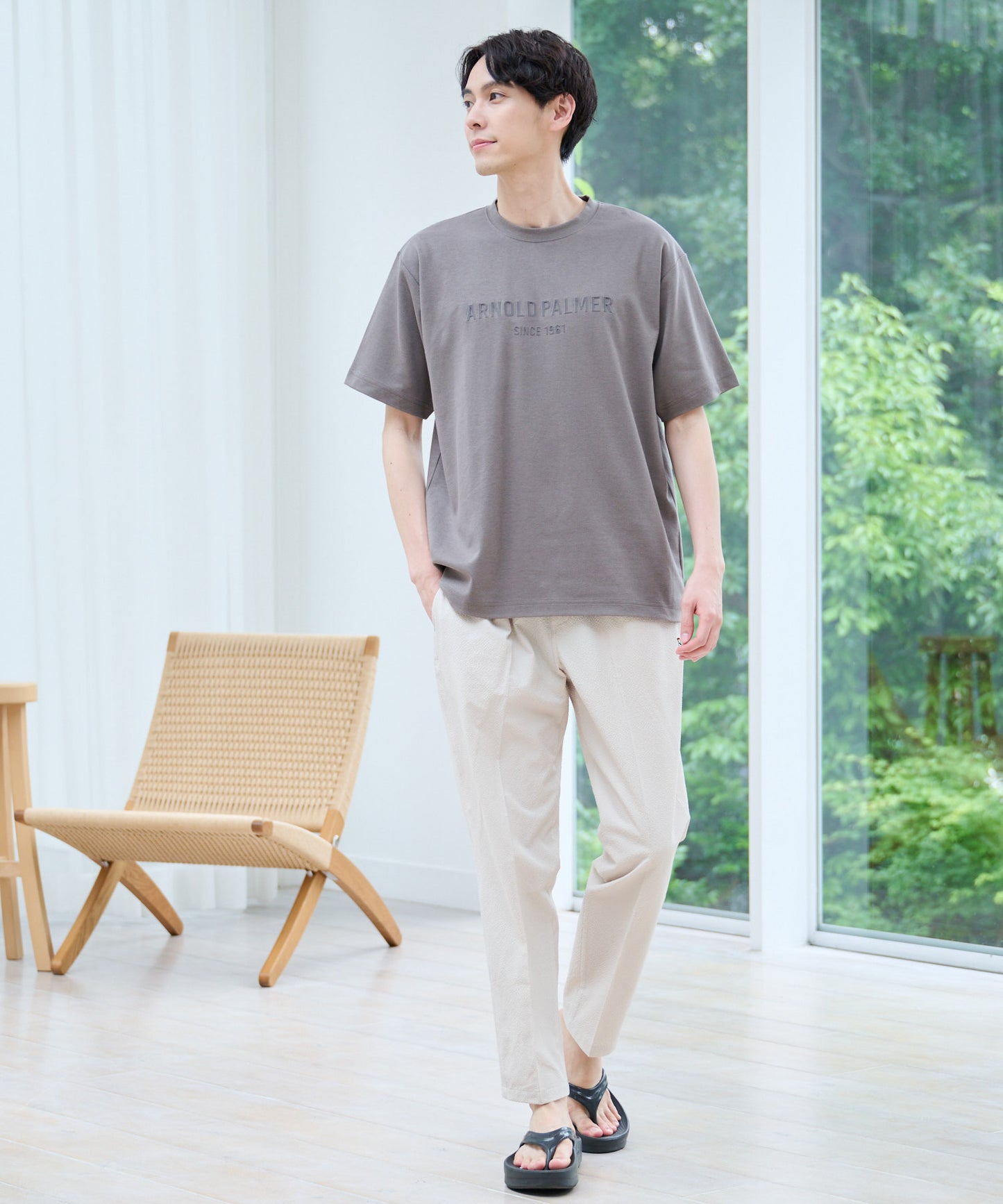 【TIME SALE】【汗染み防止】シェア エンボスプリントTシャツ