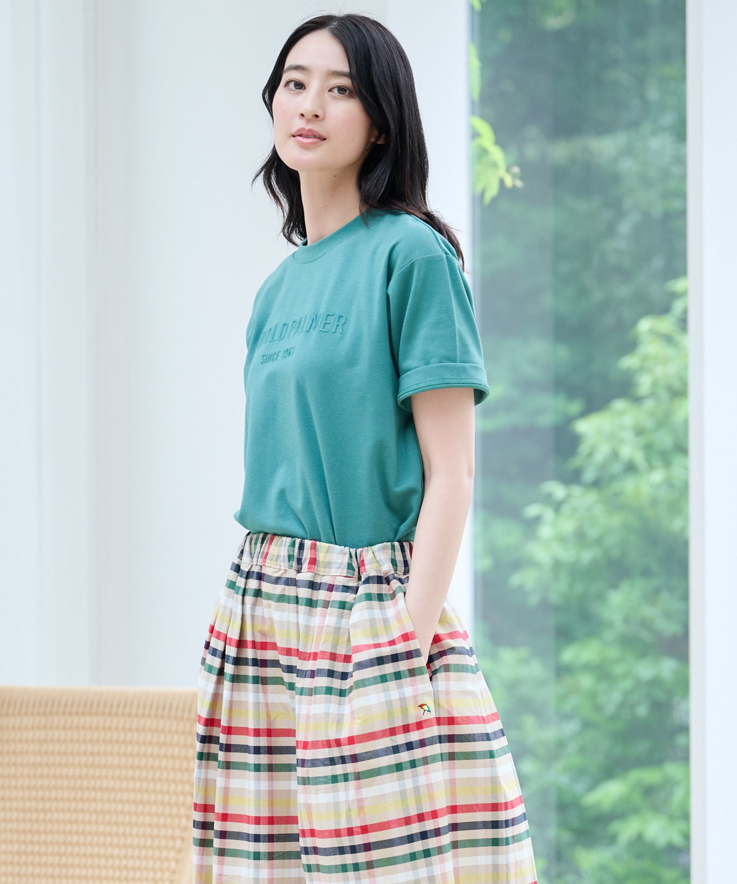 【TIME SALE】【汗染み防止】シェア エンボスプリントTシャツ