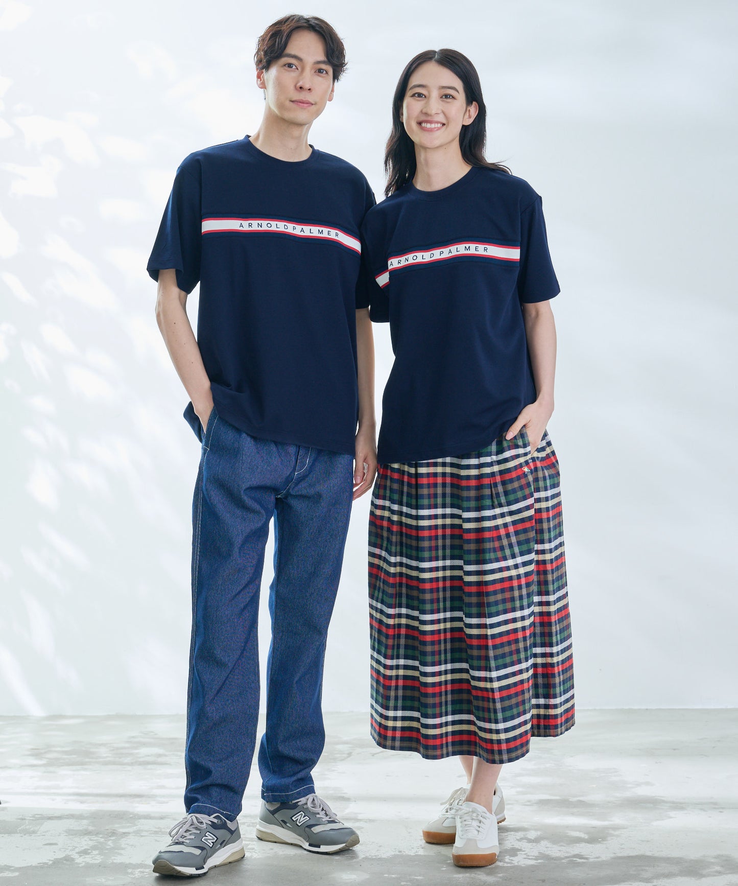 【汗染み防止】シェア パネルリブラインTシャツ