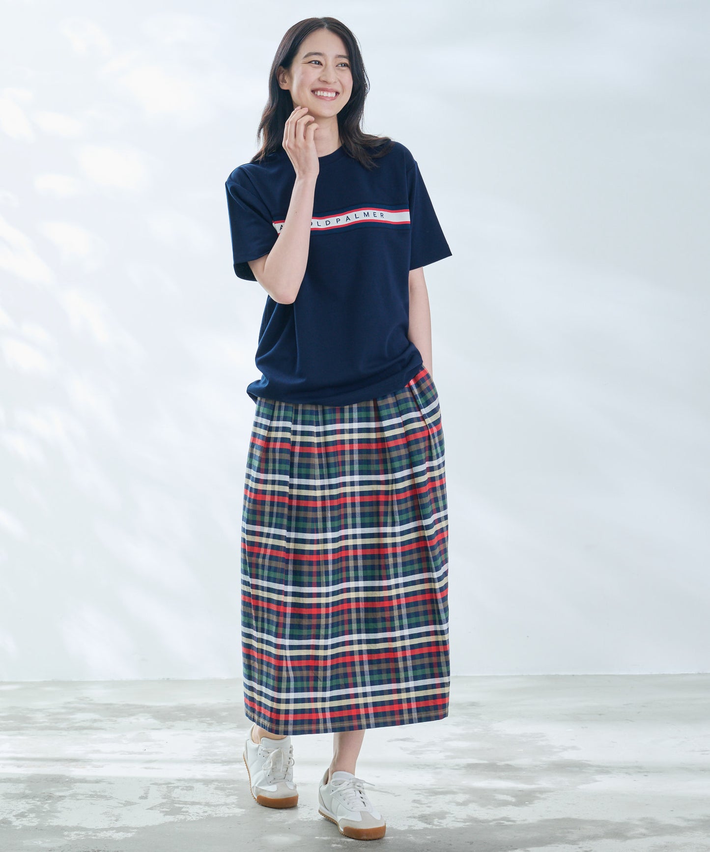 【汗染み防止】シェア パネルリブラインTシャツ