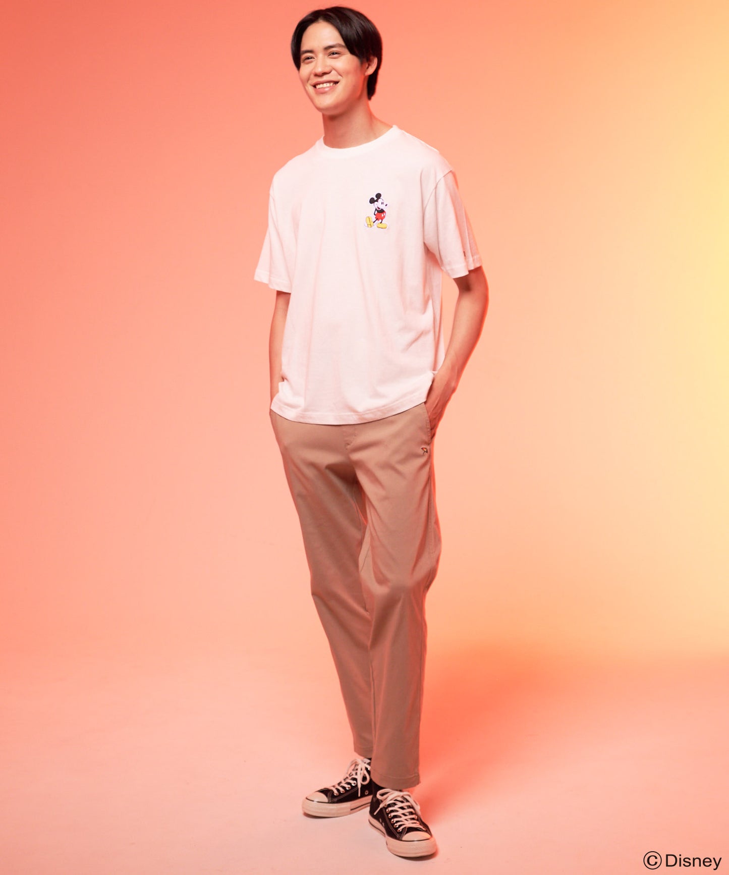 Mickey/Arnold Palmer/シェア ワッペンTシャツ