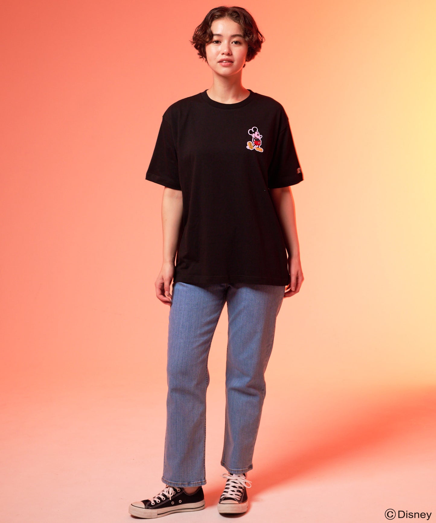 Mickey/Arnold Palmer/シェア ワッペンTシャツ