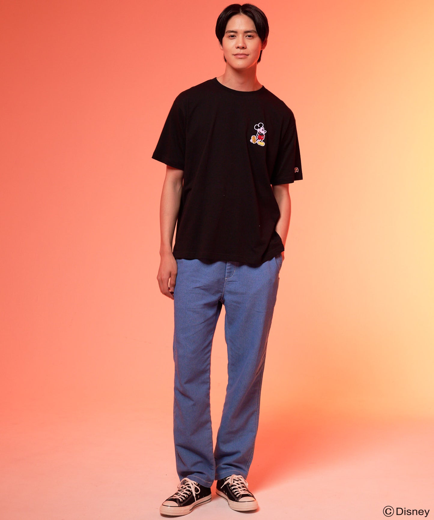 Mickey/Arnold Palmer/シェア ワッペンTシャツ