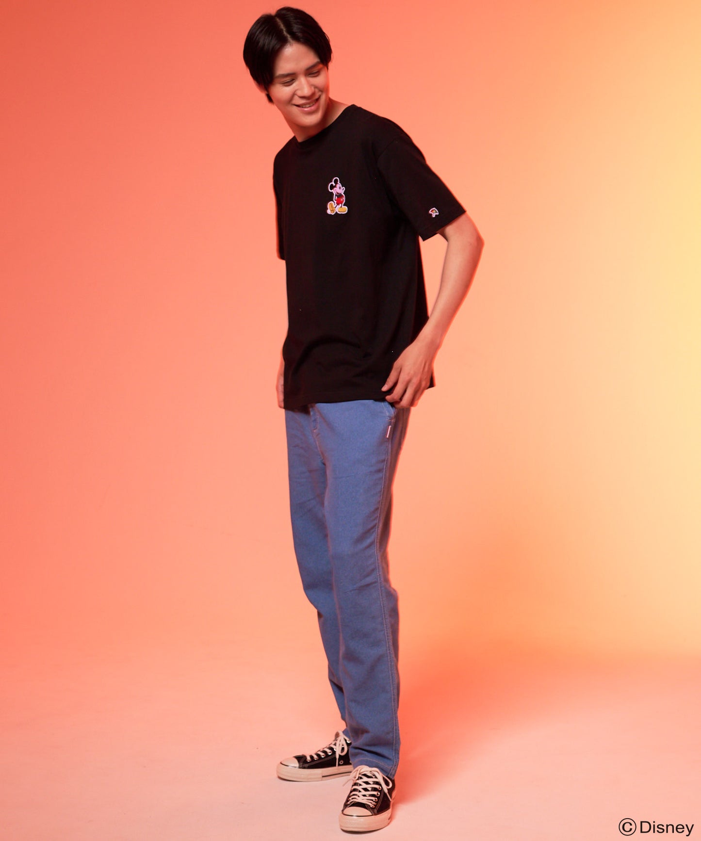 Mickey/Arnold Palmer/シェア ワッペンTシャツ