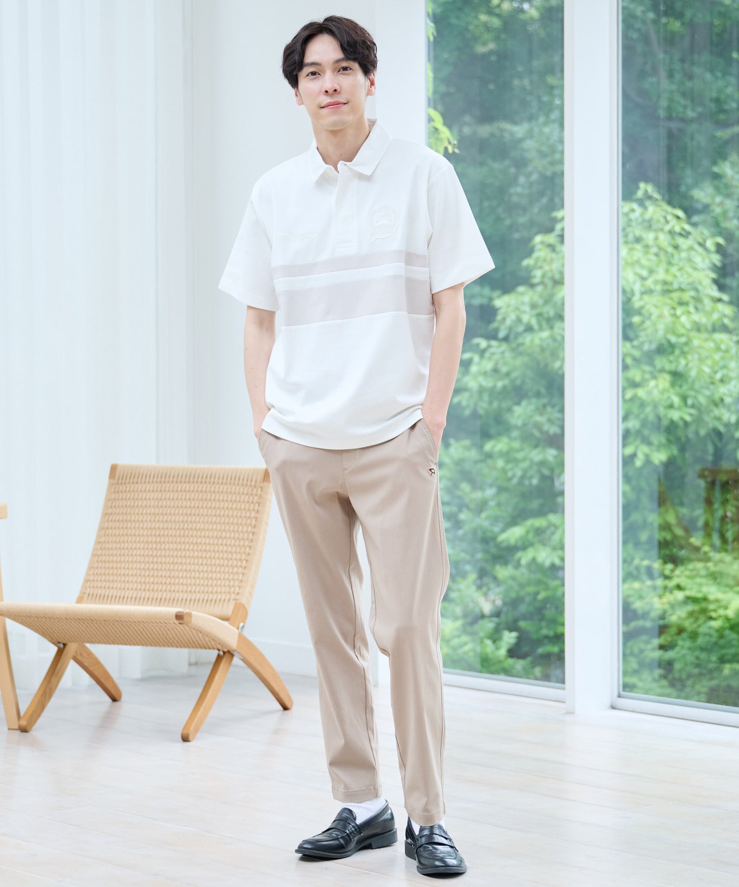 シルケットモクロディ エンブレムラガーシャツ