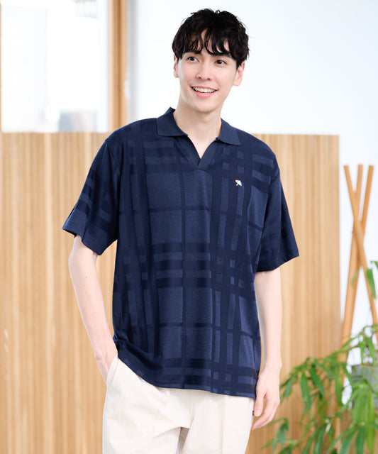 Arnold Palmer リンクスジャガード スキッパーポロシャツ