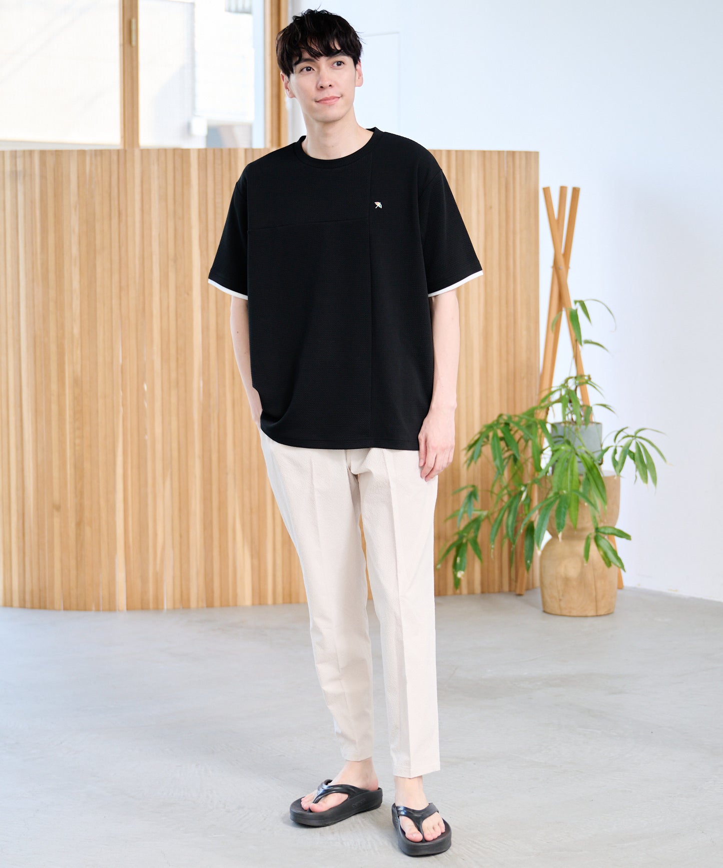 ドライワッフル フェイクレイヤードTシャツ