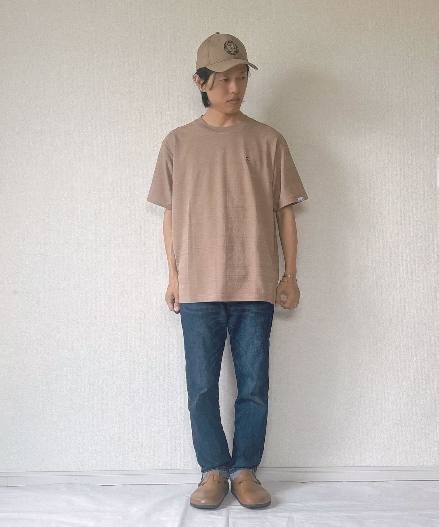 幾何学ジャガードTシャツ