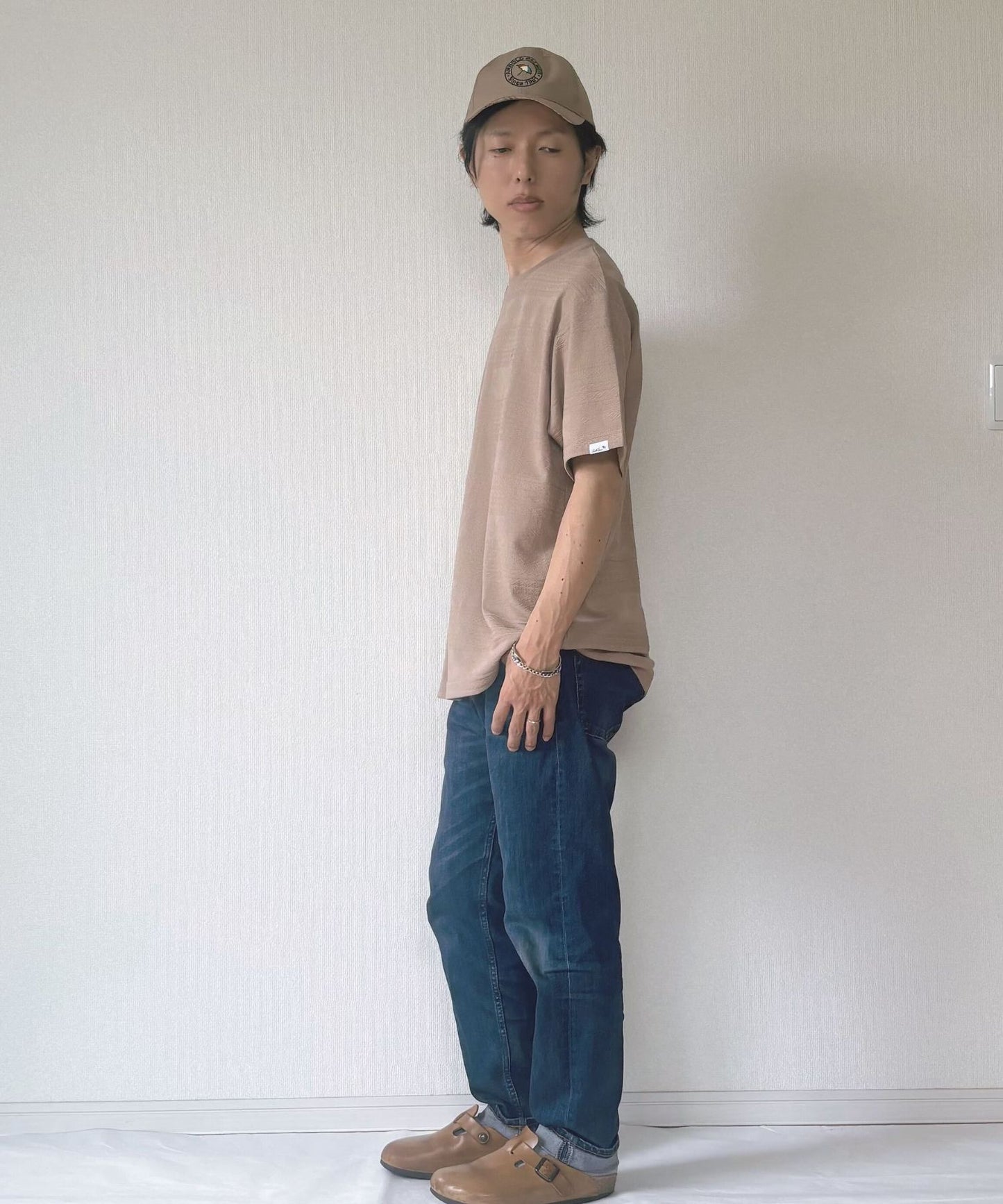 幾何学ジャガードTシャツ