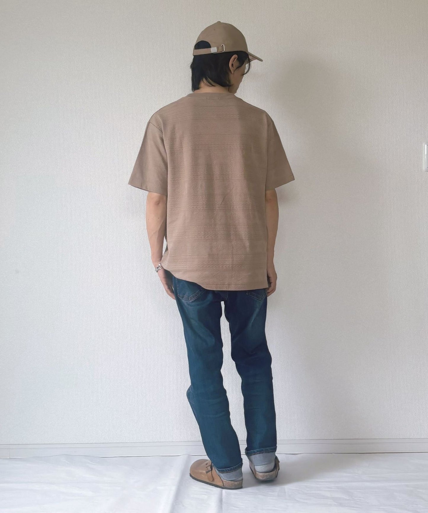幾何学ジャガードTシャツ