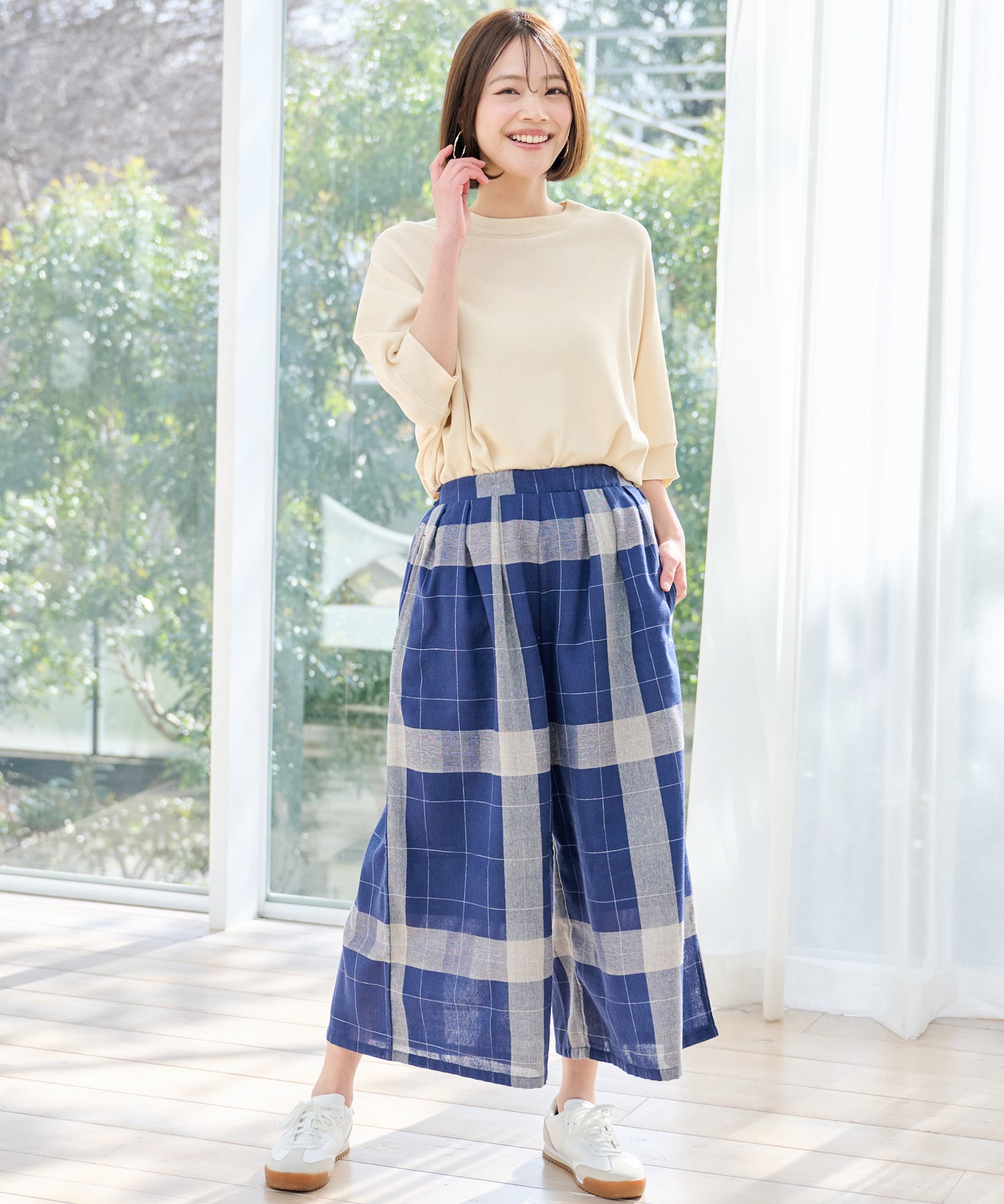【TIME SALE】ビックチェックフレアパンツ