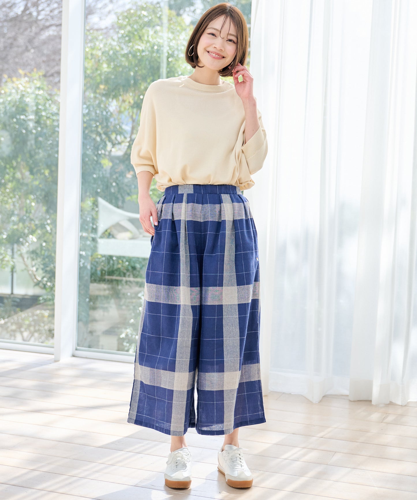 【TIME SALE】ビックチェックフレアパンツ