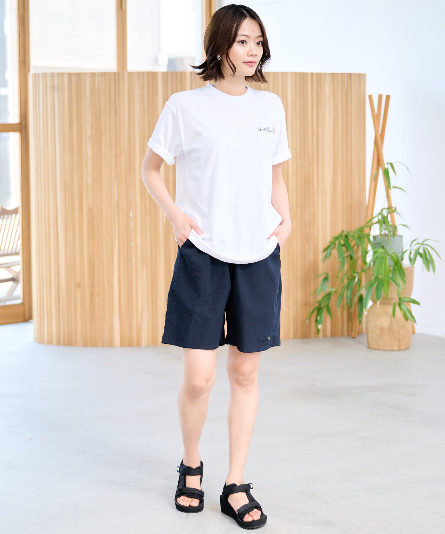 【TIME SALE】【残り1点】ストレッチワッシャー シェア ショートパンツ