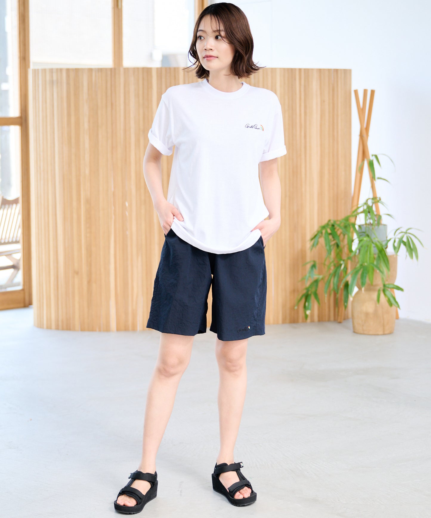 【TIME SALE】【残り1点】ストレッチワッシャー シェア ショートパンツ