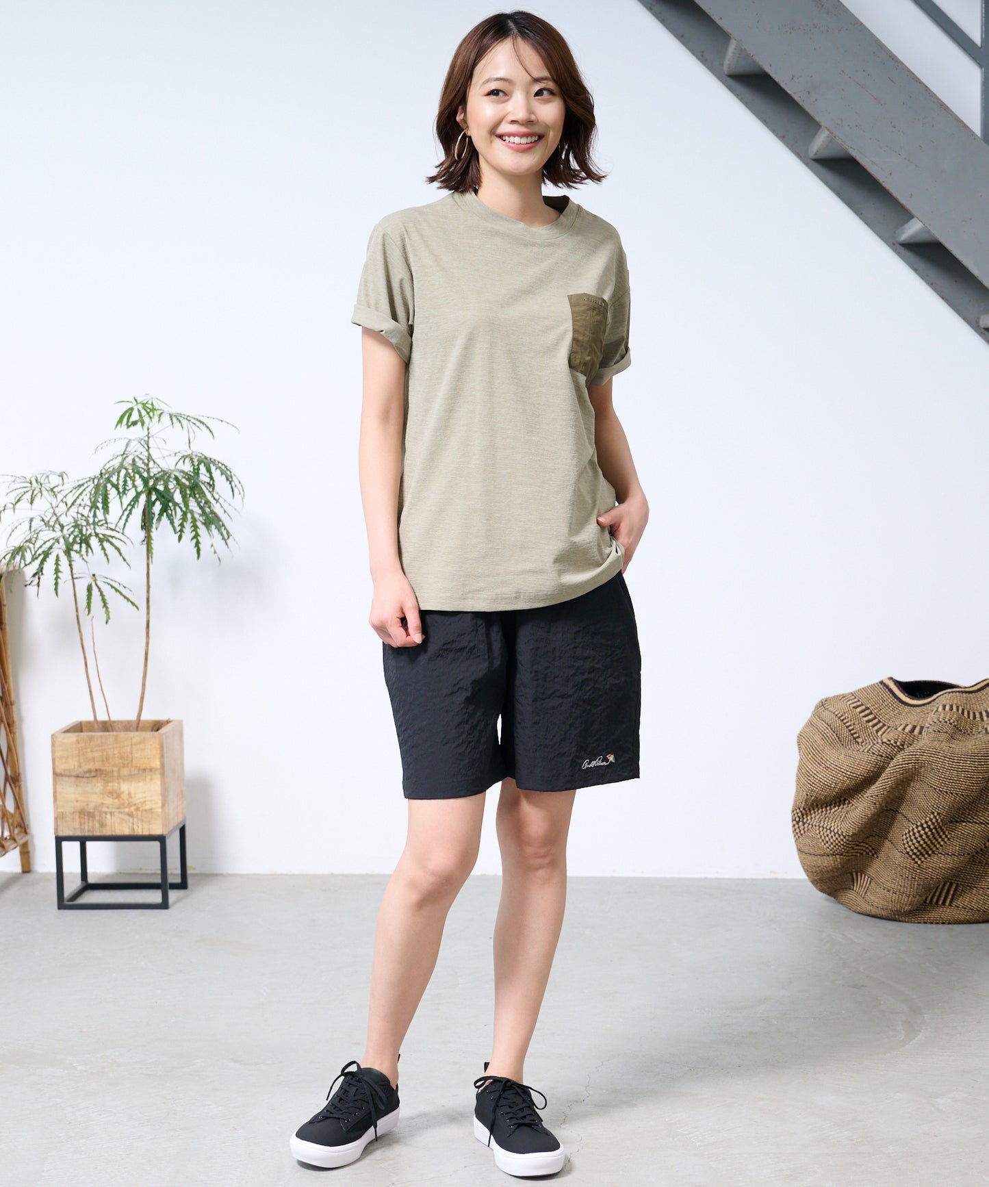 【TIME SALE】【残り1点】ストレッチワッシャー シェア ショートパンツ