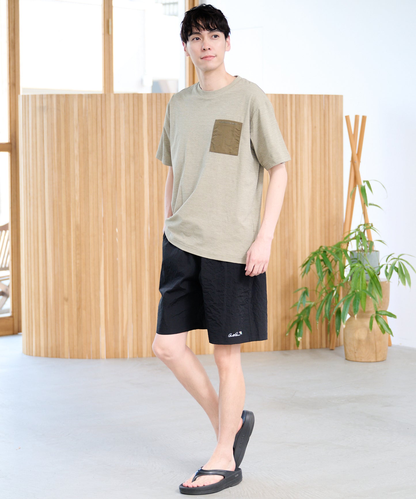 【TIME SALE】【残り1点】ストレッチワッシャー シェア ショートパンツ